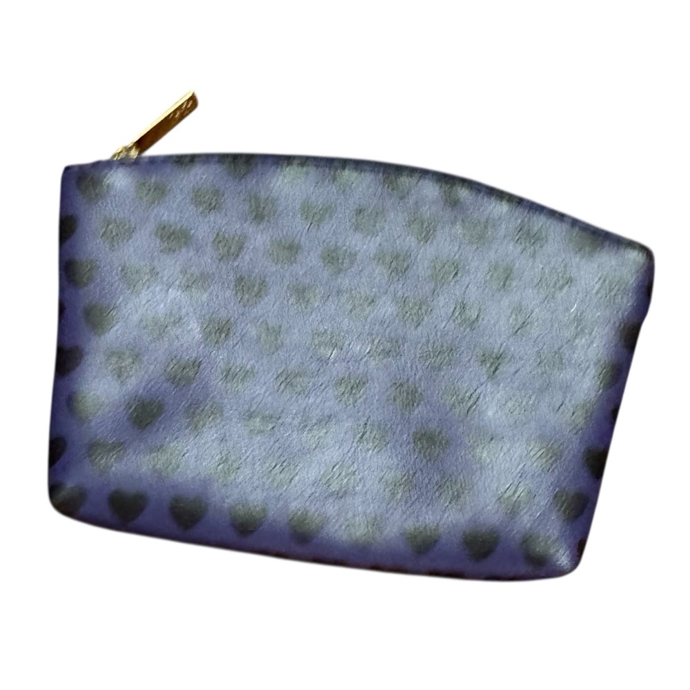 Ipsy Purple Heart Print Cosmetic Bag